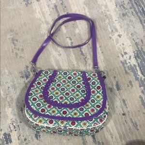 Floral Purple Vera Bradley Frill Purse
